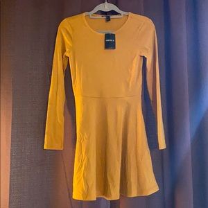 Forever 21 mustard skater dress